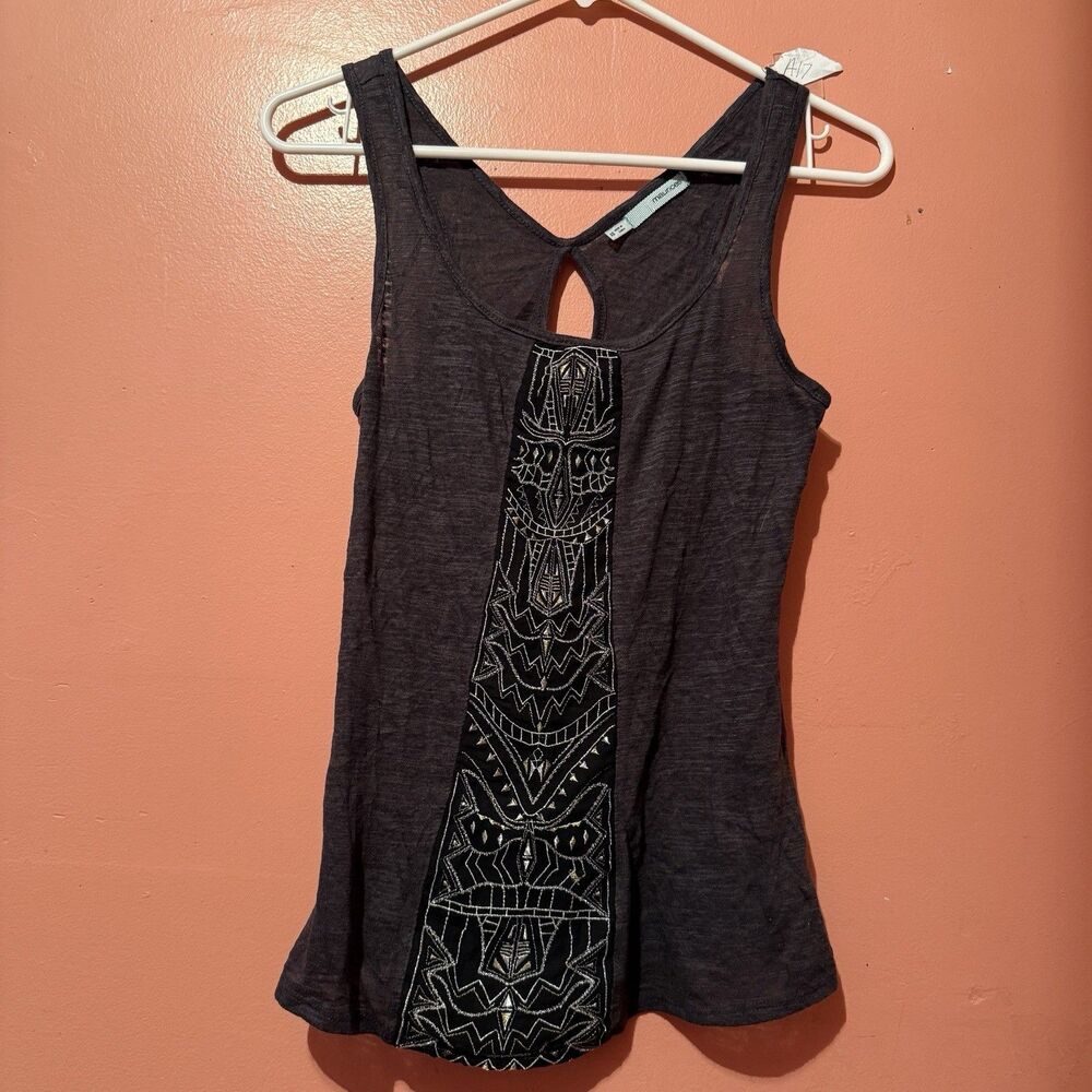 Maurices Womens Tank Top XS Extra Small Dark Gray Lightweight Sleeveless Shirt